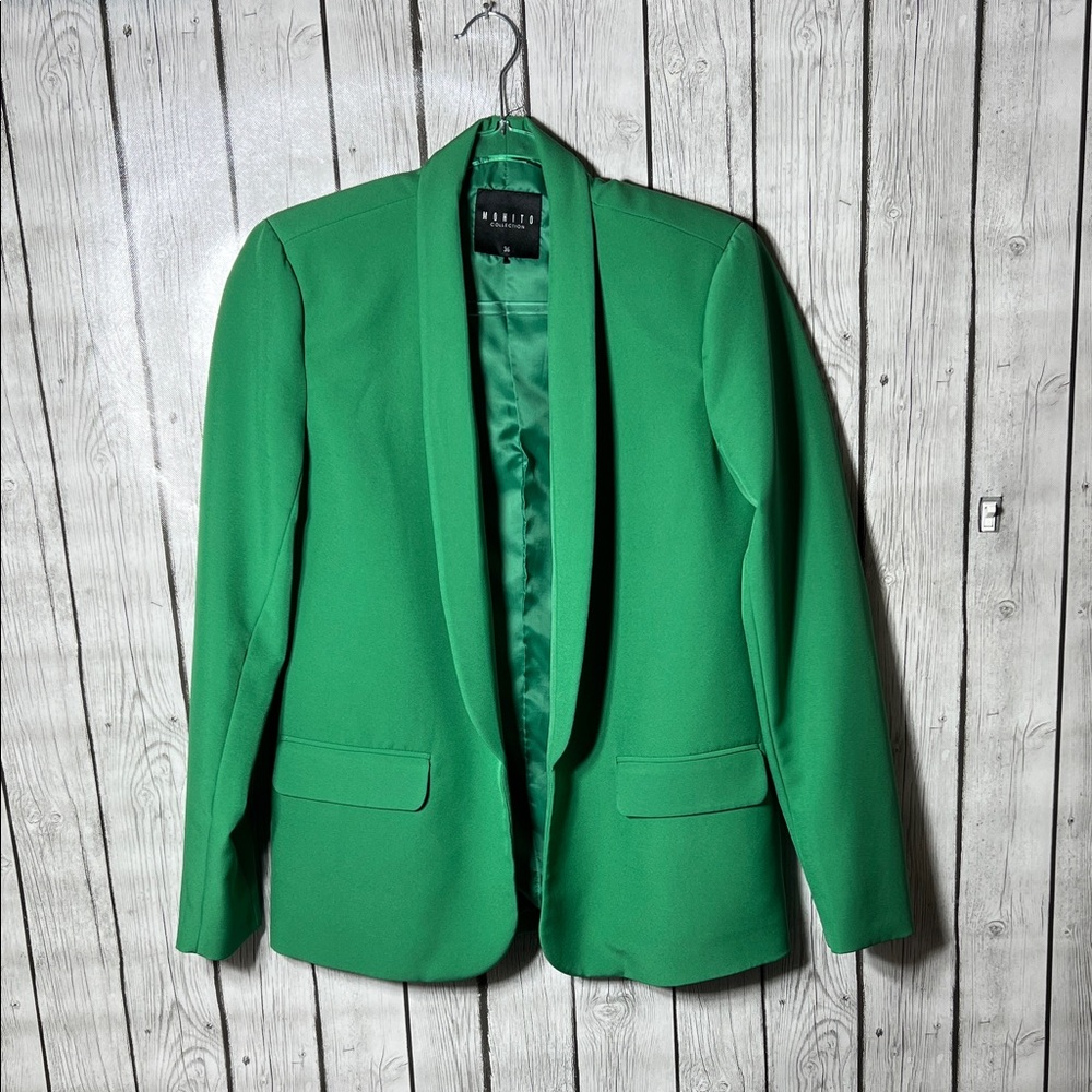 Mohito collection green open blazer size 36
